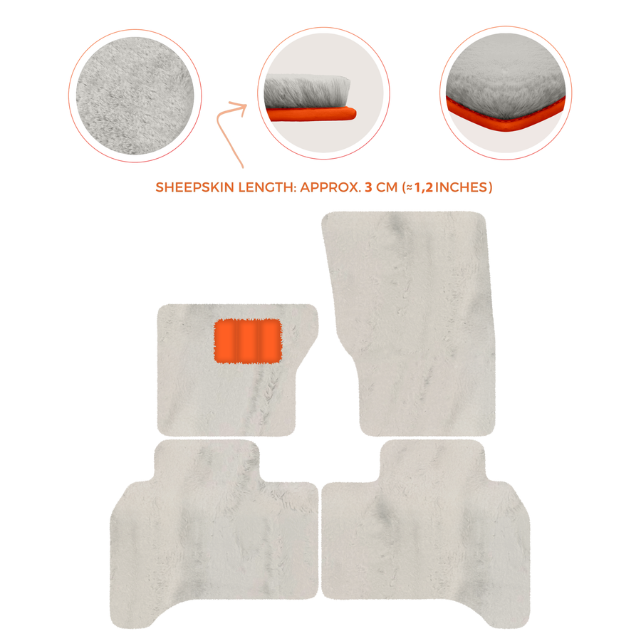 Premium Sheepskin Floor Mats for Range Rover Vehicles (2012-2022)