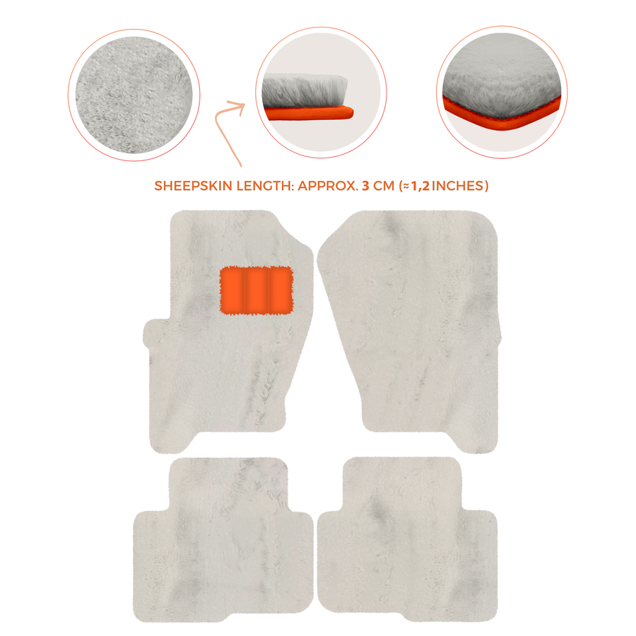 Premium Sheepskin Floor Mats for Land Rover Freelander (2007-2012)