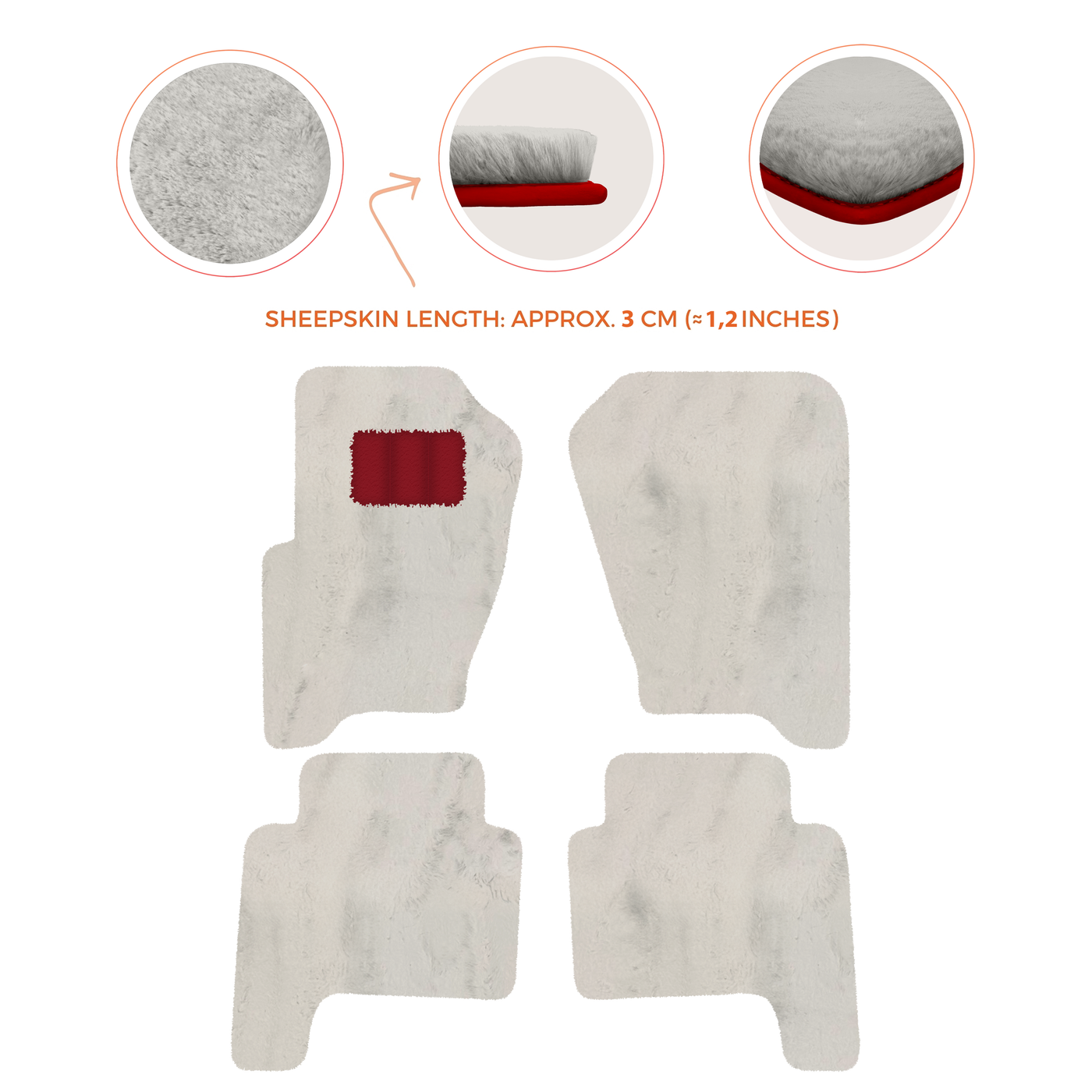 Luxury Sheepskin Floor Mats for Land Rover Discovery (2017-2026)