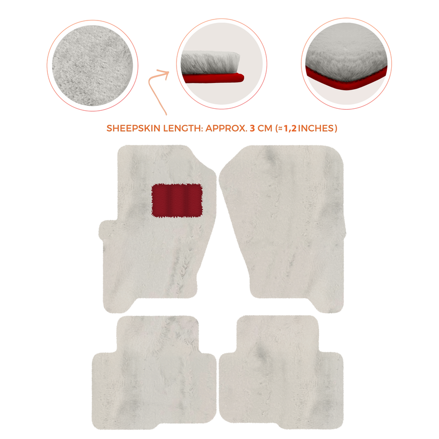 Premium Sheepskin Floor Mats for Land Rover Freelander (2007-2012)