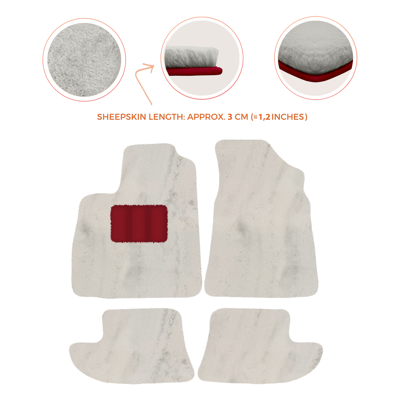 Premium Sheepskin Floor Mats for Bentley Continental GT (2003-2011)