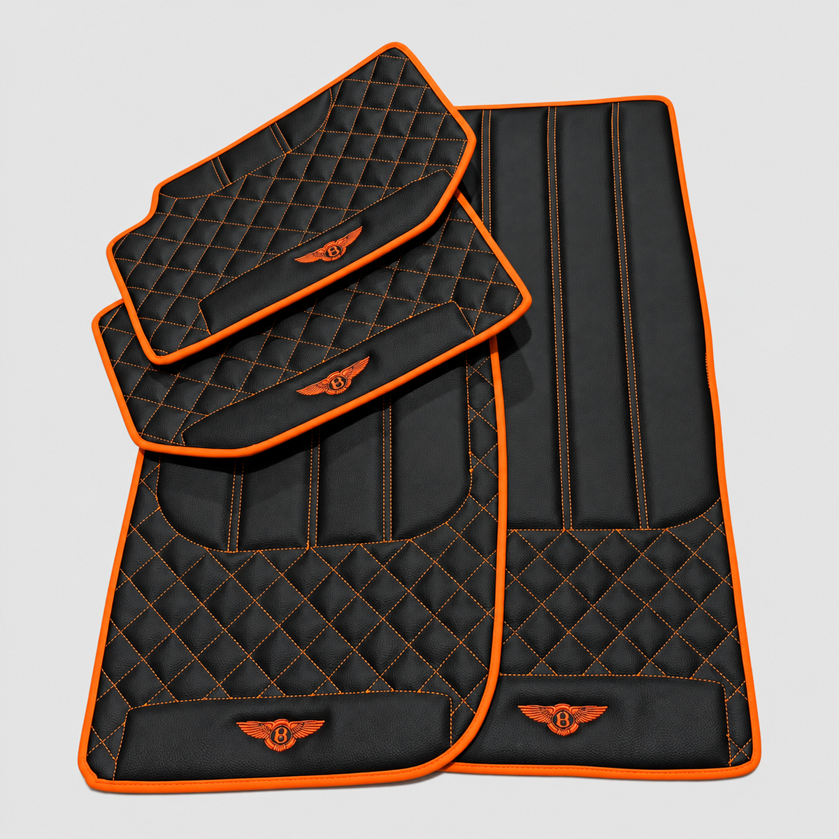 Sheepskin Floor Mats For Bentley Continental GTC (2018-2023) ER56 Design