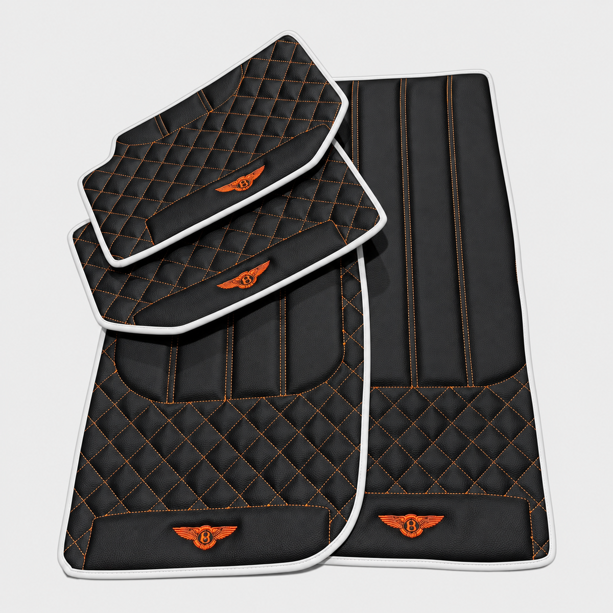 Sheepskin Floor Mats For Bentley Continental GTC (2018-2023) ER56 Design