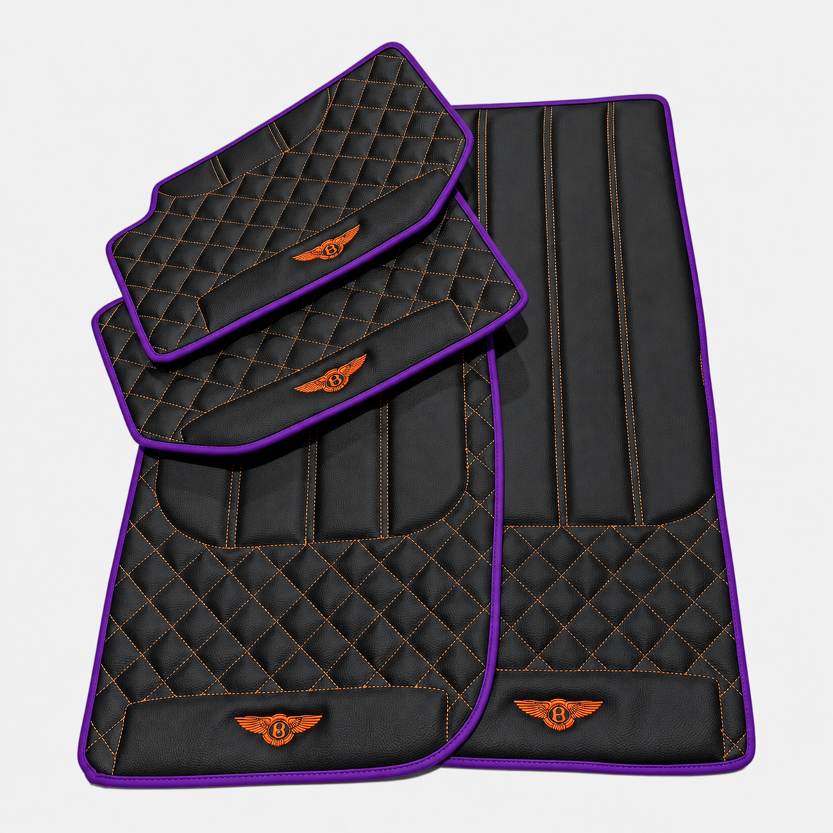 Sheepskin Floor Mats For Bentley Continental GTC (2018-2023) ER56 Design