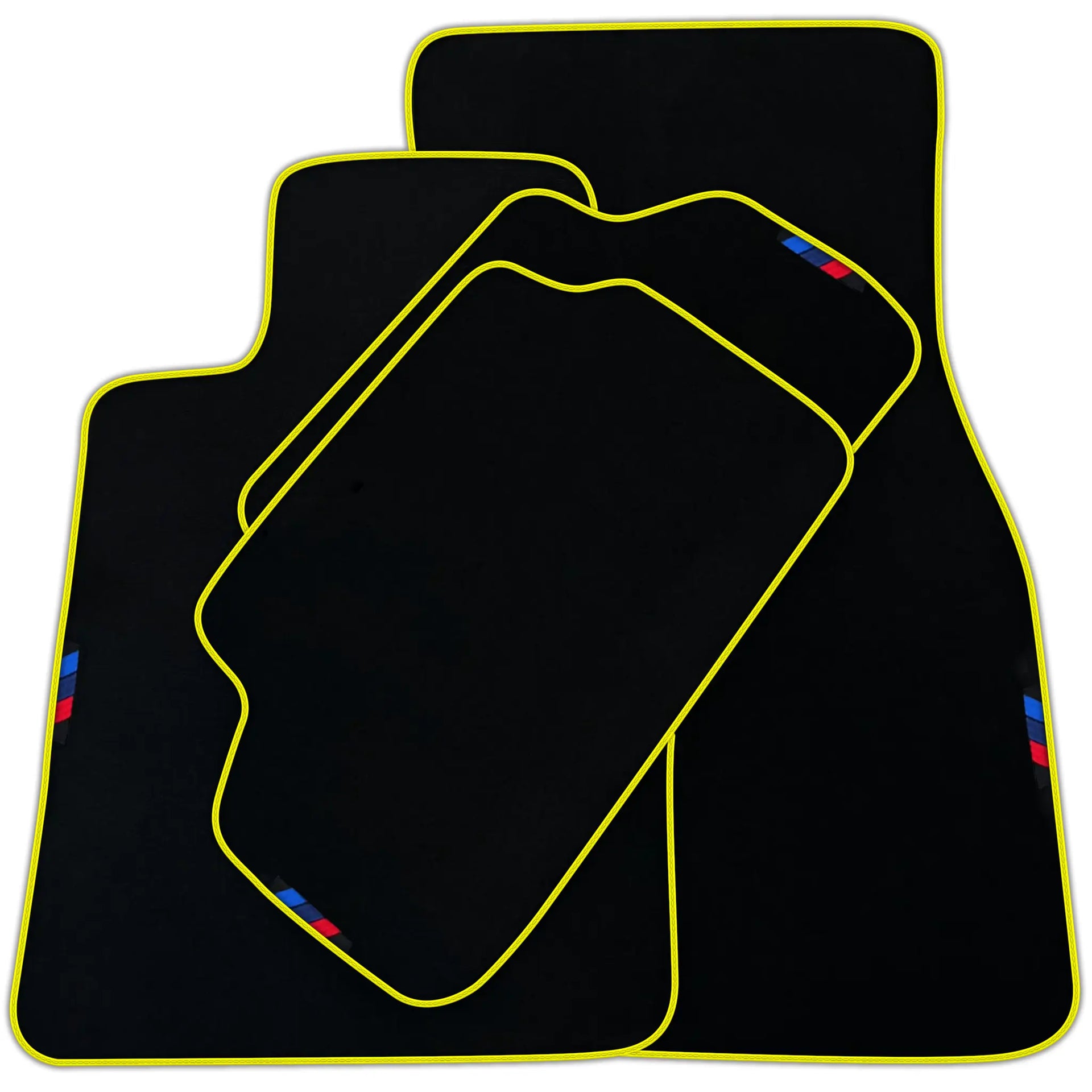 Black Floor Mats For BMW Z4 Series E89 With 3 Color Stripes Tailored Set Perfect Fit | Various Trim Colors