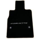 Black Floor Mats For Chevrolet Corvette C8 (2020-2024) - AutoWin