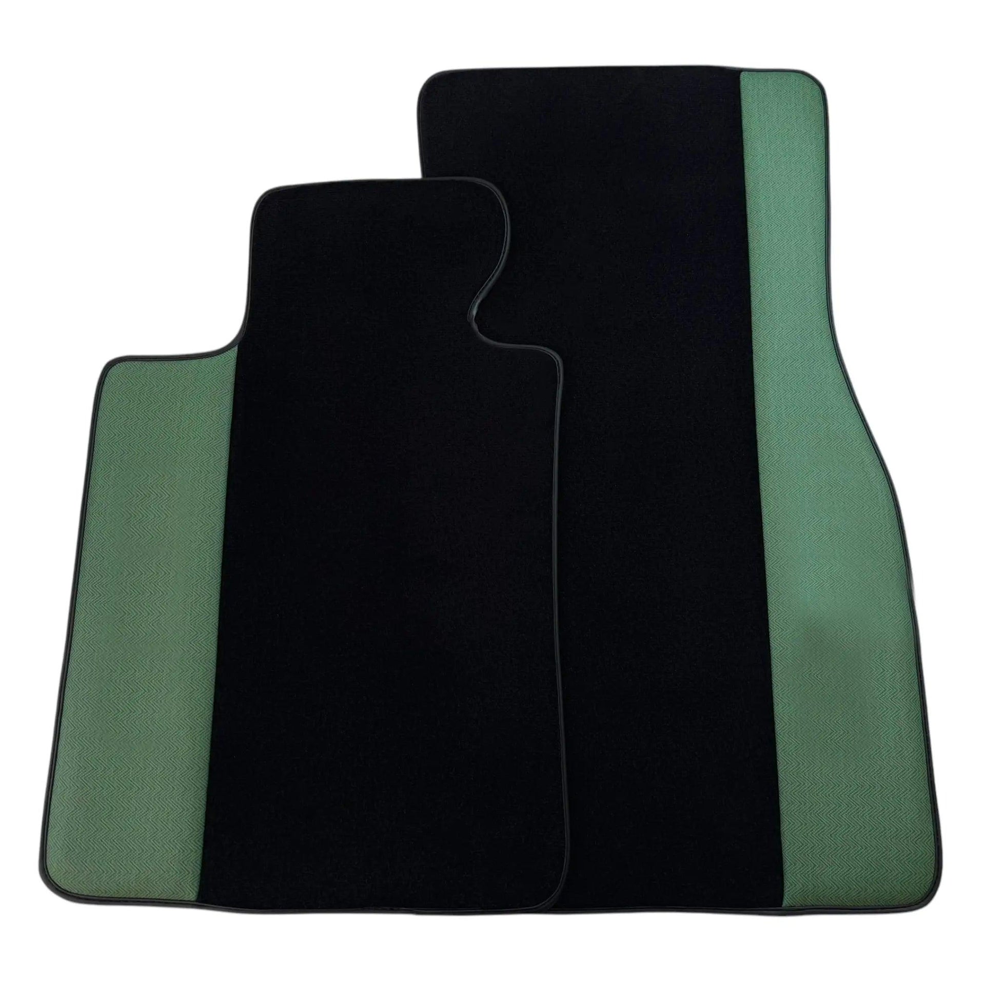 Black Floor Mats for BMW F74 Gran Coupe (2025-2026) | Green Leather Borders