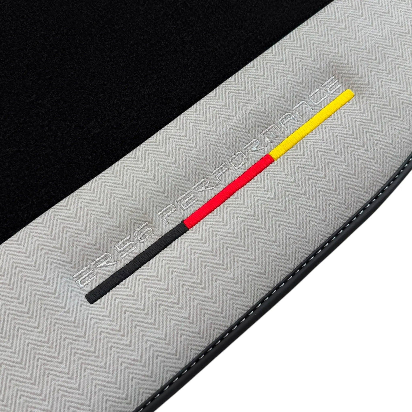 Black Floor Mats for BMW M5 G90 (2023-2026) Sedan with Gray Leather