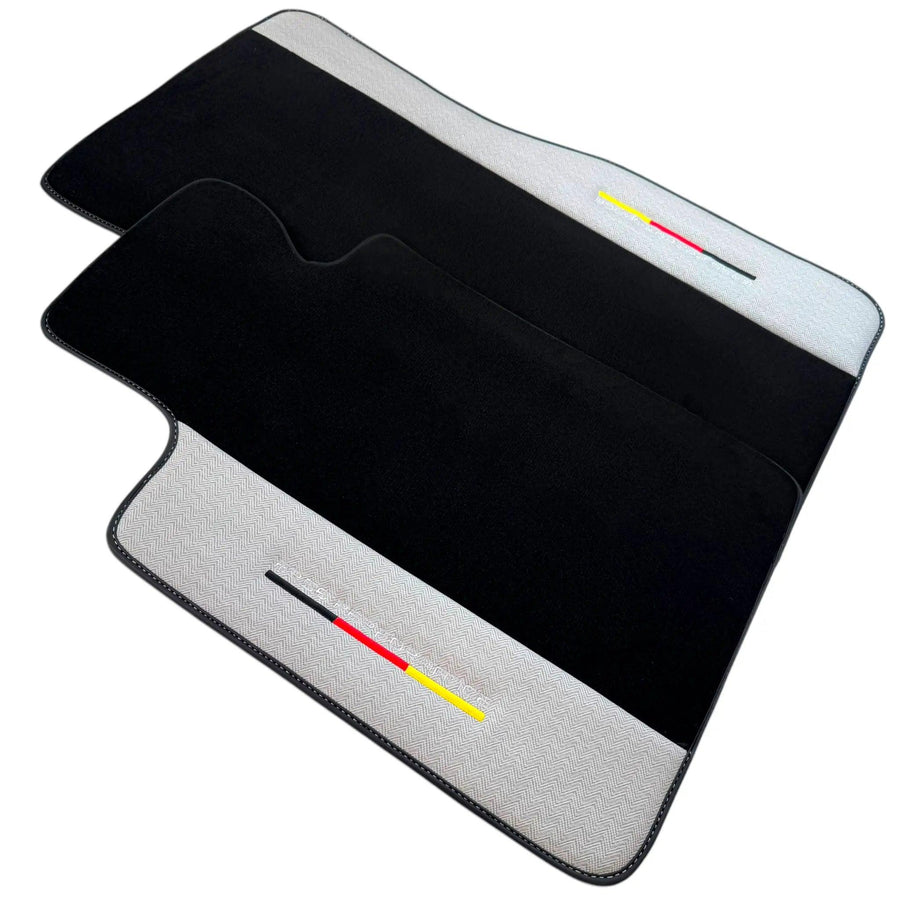 Black Floor Mats for BMW G60 (2023-2026) Sedan with Gray Leather