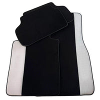 Black Floor Mats for BMW G61 (2023-2026) Touring with Gray Leather Borders