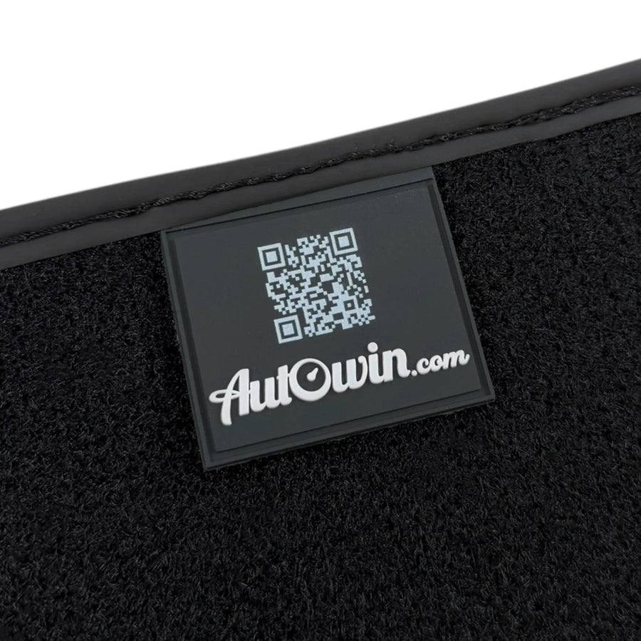 Black Floor Mats for BMW G61 (2023-2026) Touring with Green Leather ER56 Performance