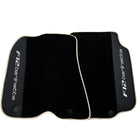 Black Floor Mats for Ferrari F12 Berlinetta (2012-2022) with Leather - AutoWin