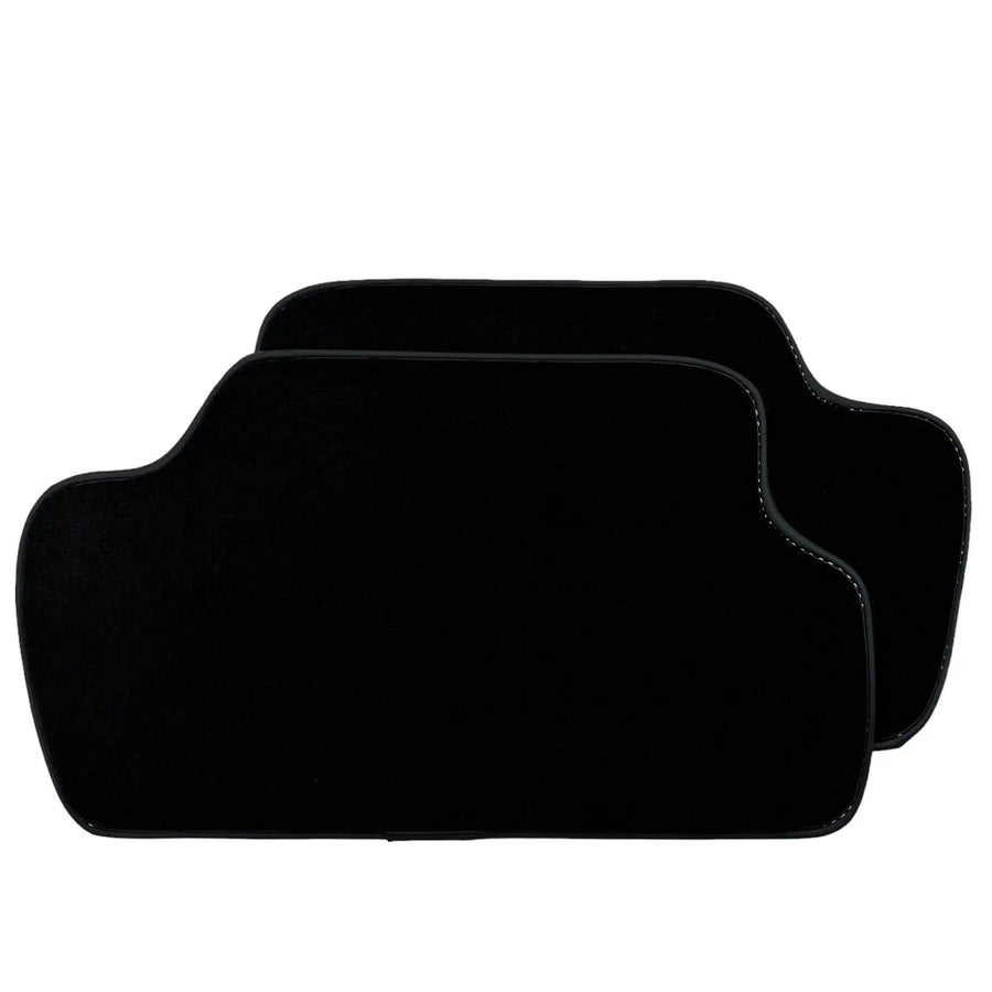 Black Floor Mats for Mini Cabrio F57 Convertible (2016-2023) with Leather - AutoWin