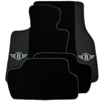 Black Floor Mats for Mini Cabrio R52 Convertible (2004-2009) with Gray Trim - AutoWin