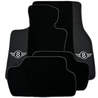 Black Floor Mats for Mini Cabrio R56 Convertible (2009-2016) with Gray Trim - AutoWin