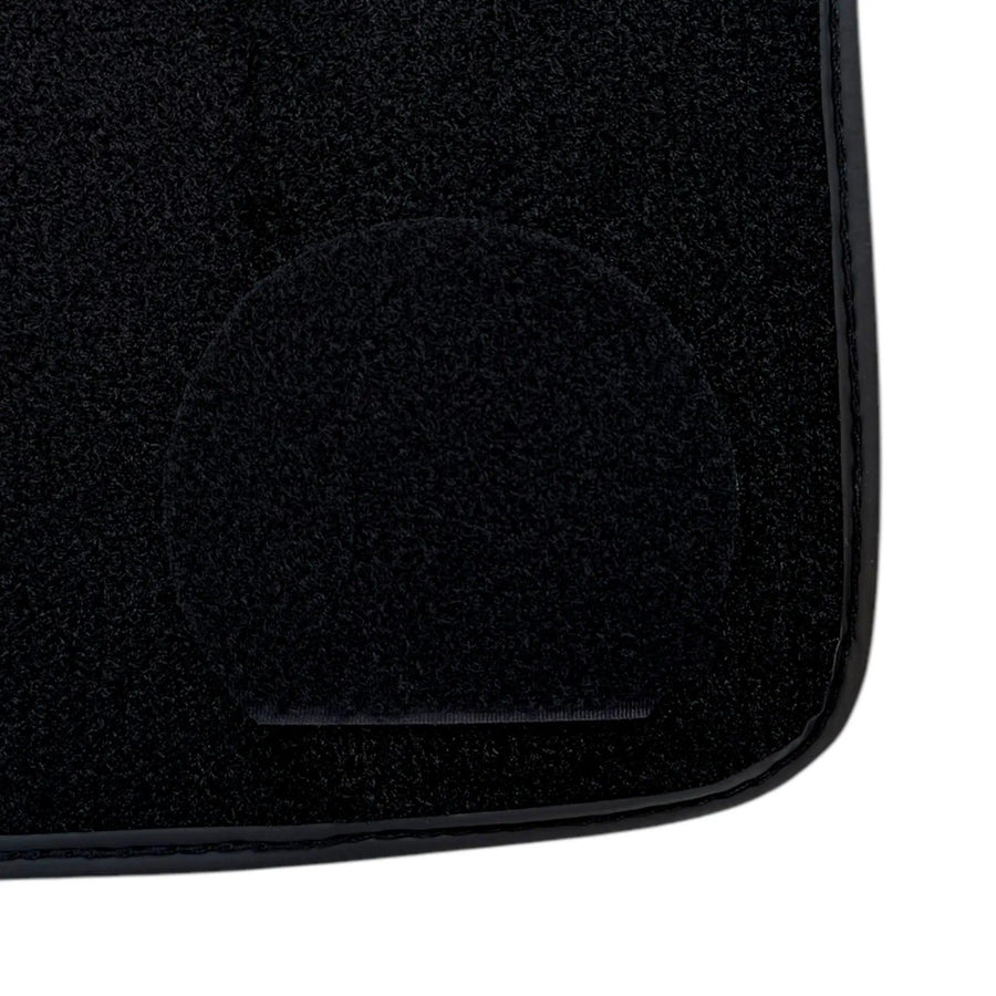 Black Floor Mats for Rolls Royce Ghost Series I (2010-2020) with Green Leather