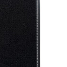 Black Floor Mats for Rolls Royce Shadow (1965-1977) with Gray Leather Borders