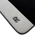 Black Floor Mats for Rolls Royce Shadow (1965-1977) with Gray Leather Borders
