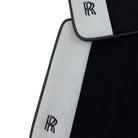Black Floor Mats for Rolls Royce Shadow (1965-1977) with Gray Leather Borders