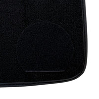 Black Floor Mats for Rolls Royce Shadow (1965-1977) with Green Leather