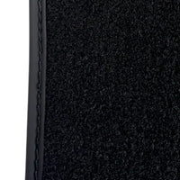 Black Floor Mats for Rolls Royce Spectre (2023-2024) with White Leather | RR Logo