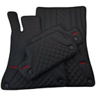 Black Leather Floor Mats For Mercedes Benz B-Class W246 (2011-2019) | ER56 Design - AutoWin