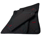 Black Leather Floor Mats For Mercedes Benz E-Class S211 Estate 4Matic (2003-2009) | ER56 Design - AutoWin