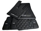 Black Leather Floor Mats For Mercedes-Benz G Class W461 (1979-2008) ER56 Design - AutoWin