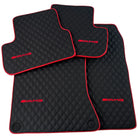 Premium Black Leather Floor Mats for Mercedes CLA C117 (2013-2019)