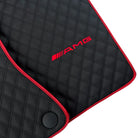 Premium Black Leather Floor Mats for Mercedes CLA C117 (2013-2019)