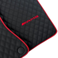 Premium Black Leather Floor Mats for Mercedes CLA C117 (2013-2019)