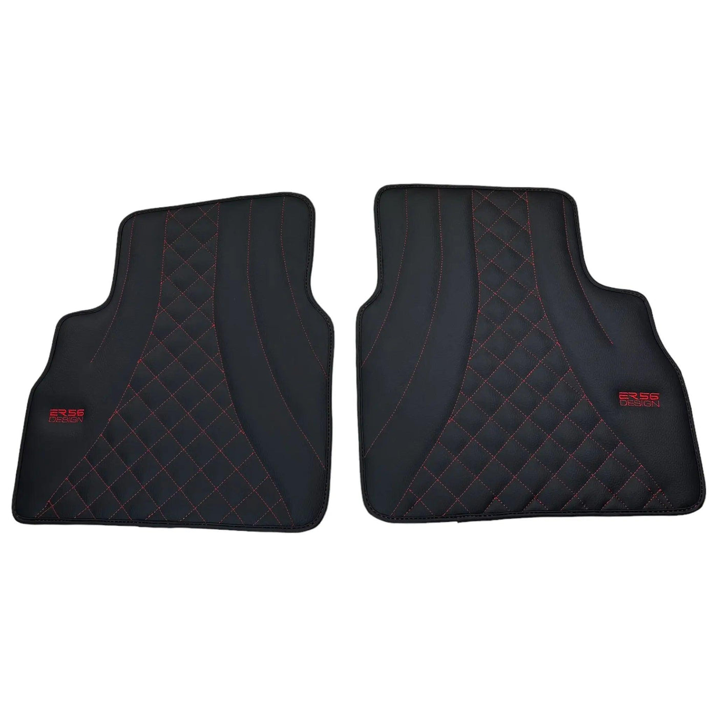 Black Leather Floor Mats for Mercedes-Benz G Class W461 (1979-2008) ER56 Design - AutoWin