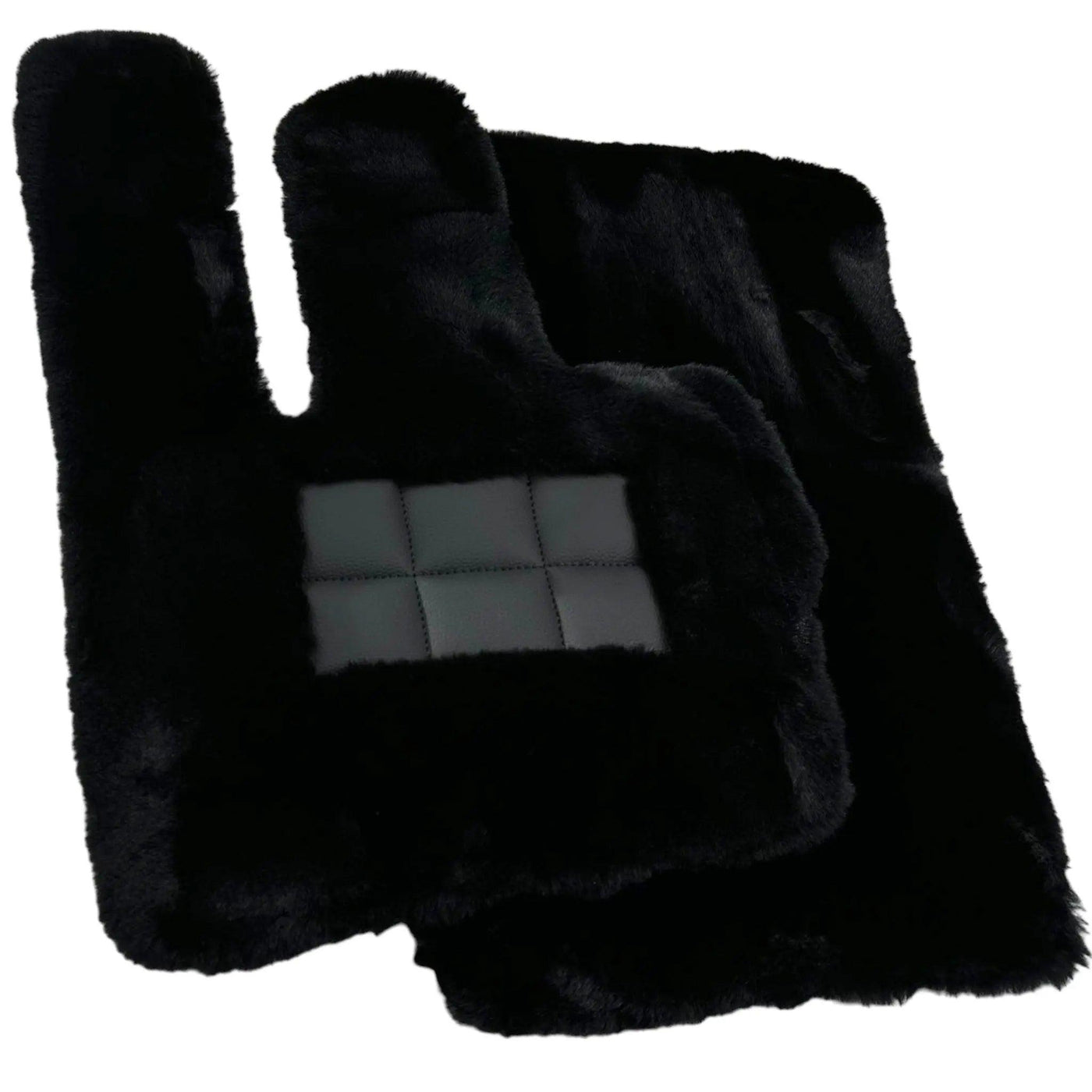 Black Sheepskin Floor Mats For Mercedes Benz A-Class W168 (2001-2004) | ER56 Design - AutoWin