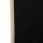 Black Stitched Leather Floor Mats with Logo for Maserati GranTurismo S (2008-2012) | Beige Trim - AutoWin