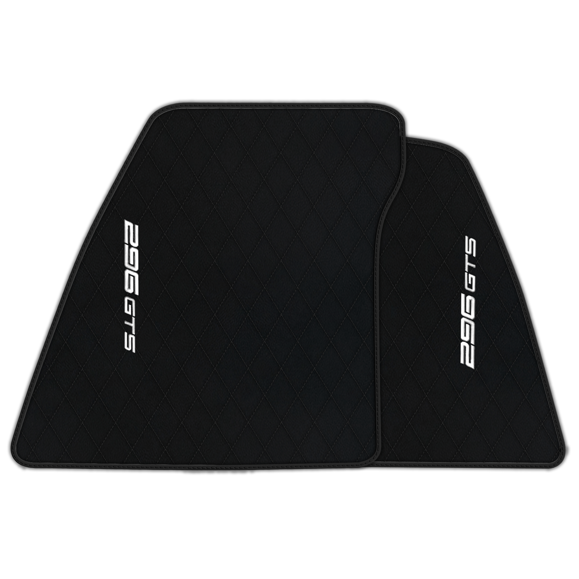 Ferrari 296 GTB Black Leather Floor Mats | Stylish & Durable