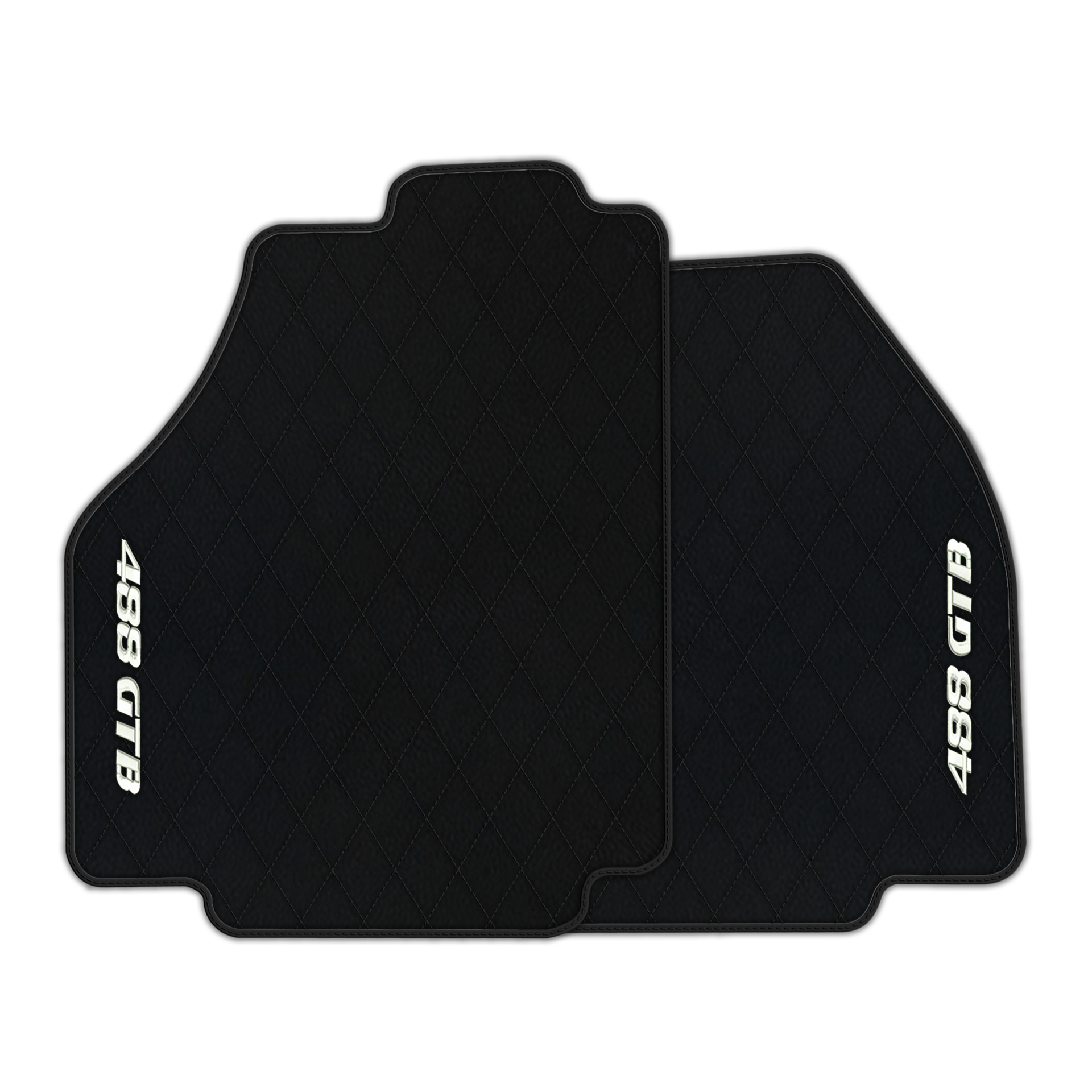 Premium Black Leather Floor Mats for Ferrari 458 Italia (2009-2015)