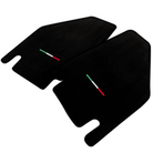 Black Floor Mats for Lamborghini Countach with Italian Flag | Various Trim Colors