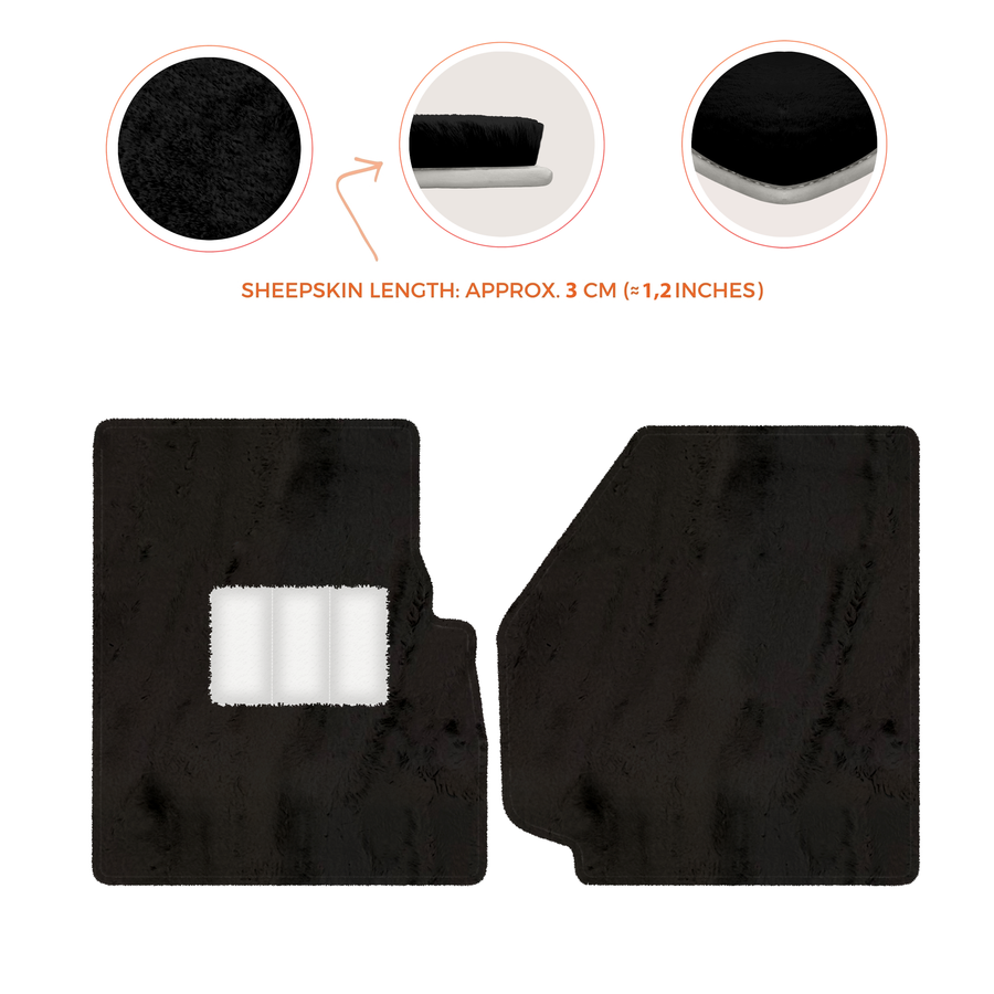 Premium Sheepskin Floor Mats for Land Rover Discovery (2004-2009)