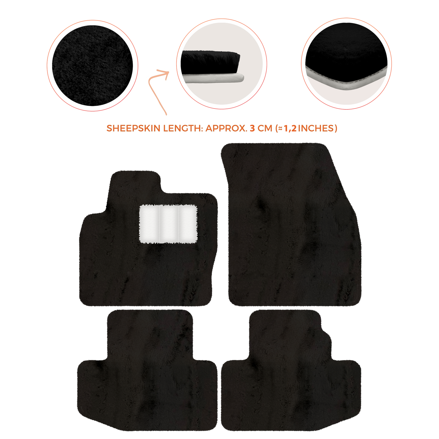 Luxury Sheepskin Floor Mats for Range Rover Sport L460 (2022-2024)