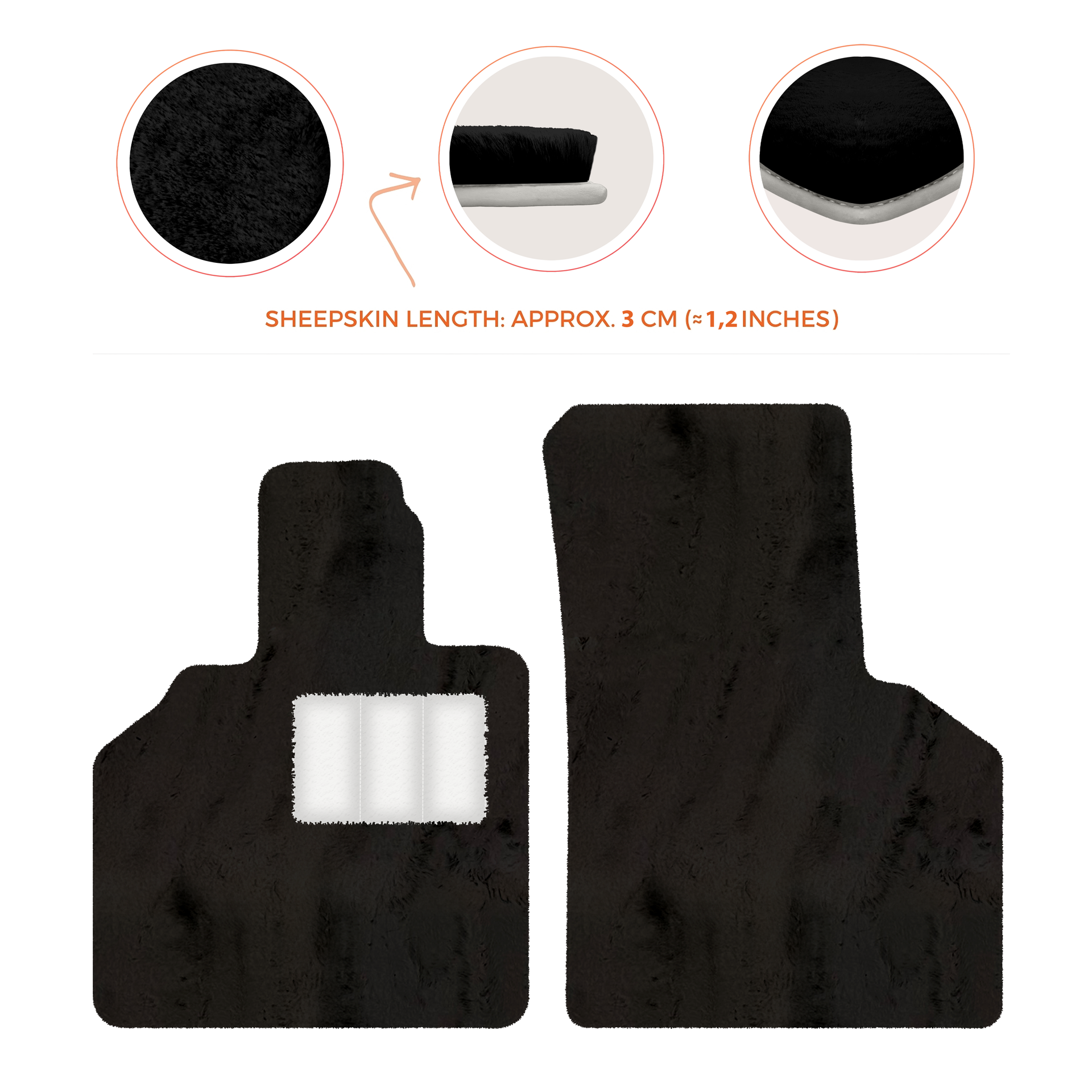 Premium Sheepskin Floor Mats for Lamborghini Aventador (2012-2022)