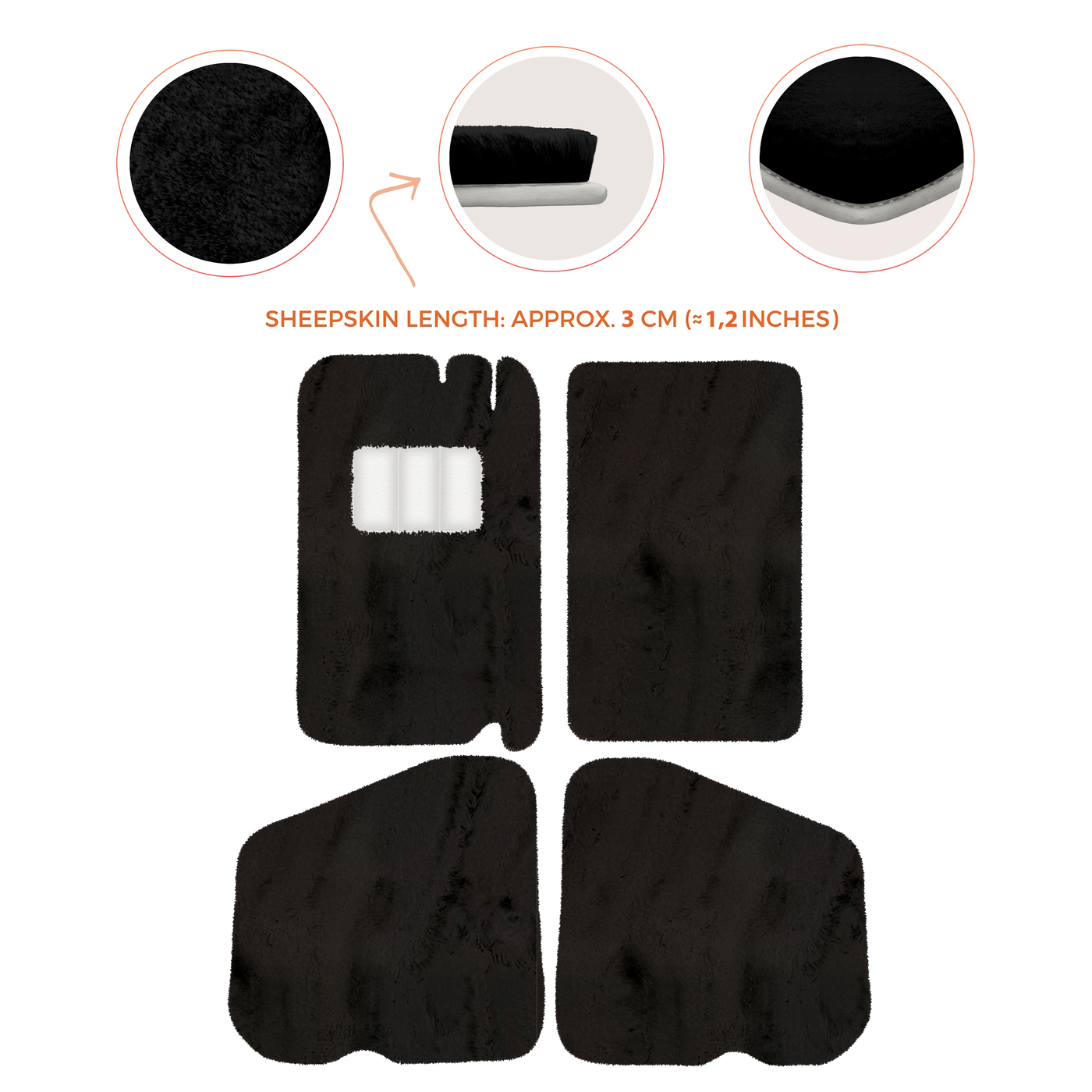 Premium Sheepskin Floor Mats for Rolls-Royce Shadow (1965-1977)