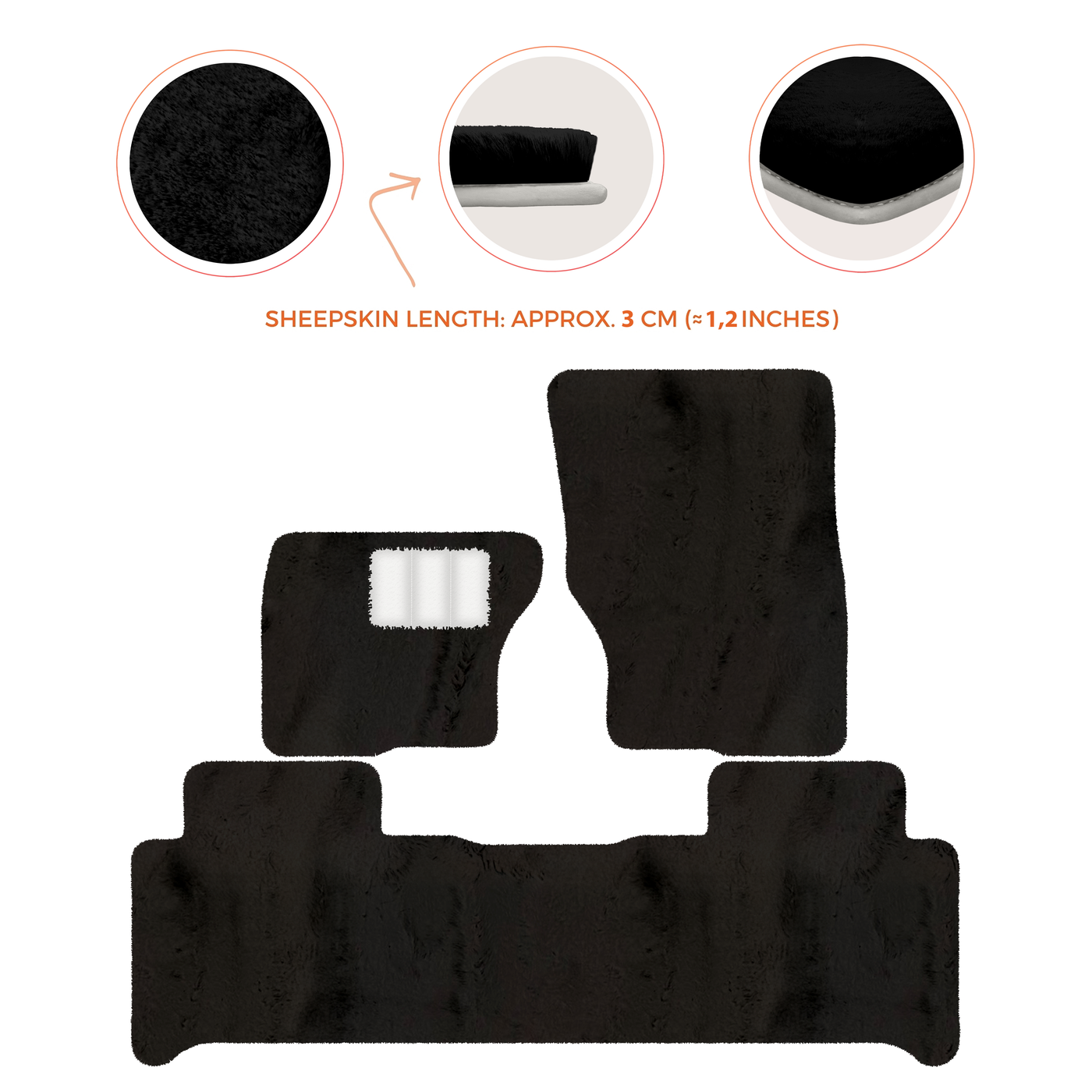 Luxury Sheepskin Floor Mats for Land Rover Discovery (2017-2026)