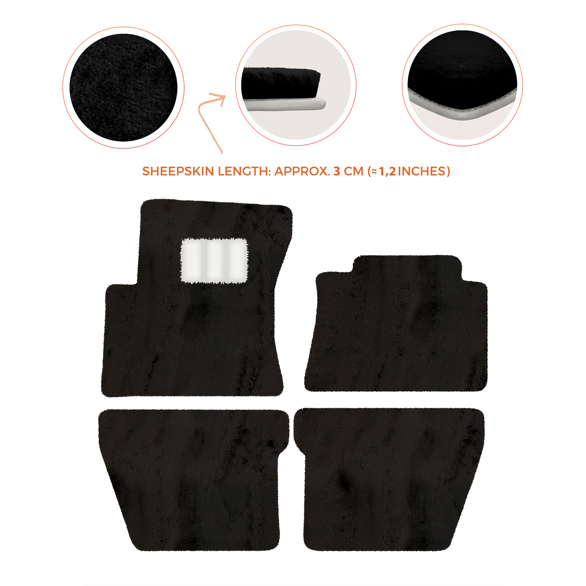 Premium Sheepskin Floor Mats for Bentley Flying Spur (2019-2023)