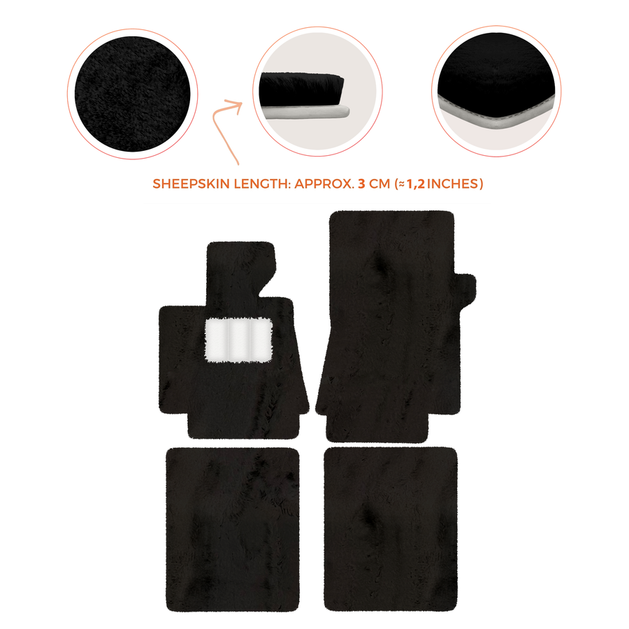 Luxurious Premium Sheepskin Floor Mats for Bentley Arnage (1998-2009)