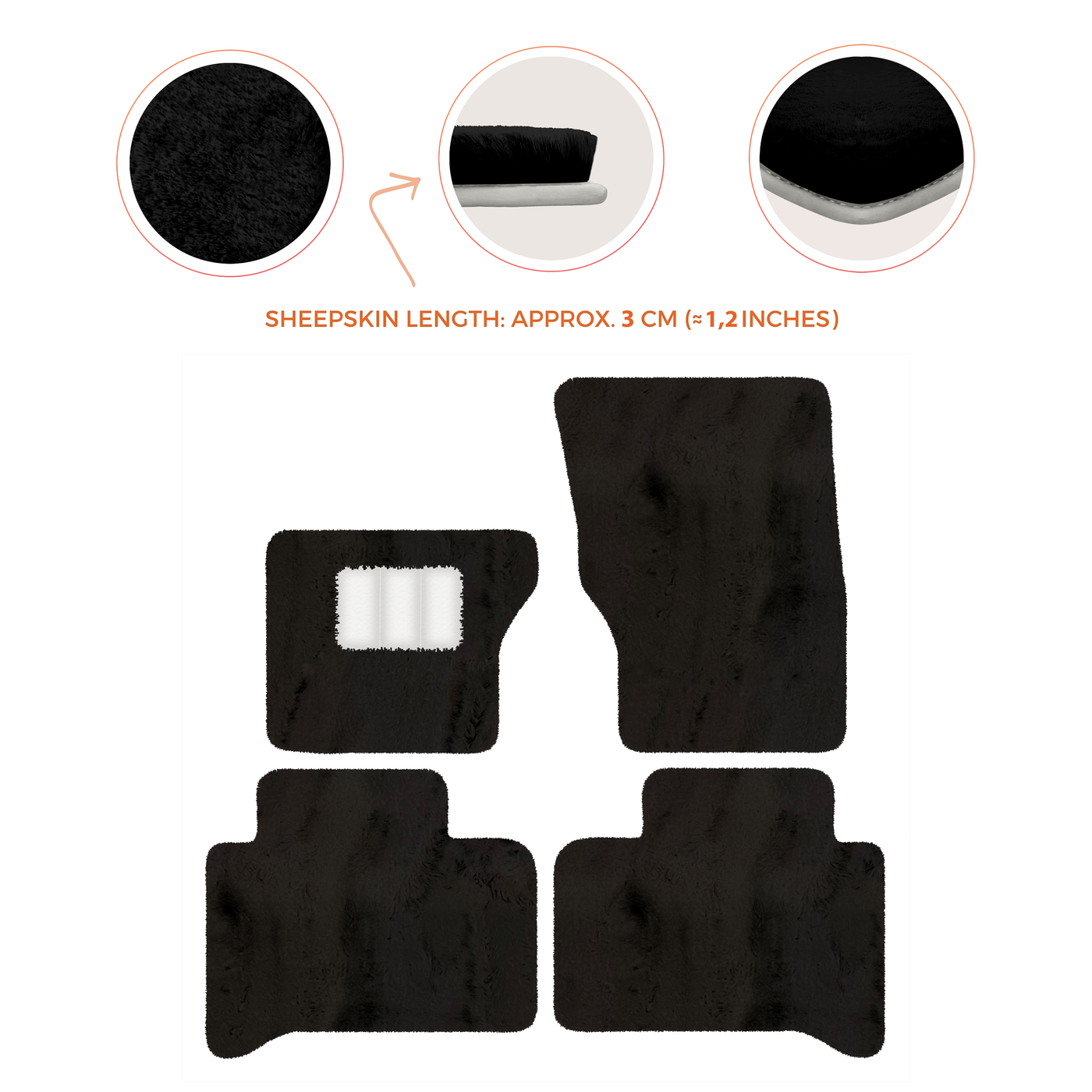 Luxury Sheepskin Floor Mats for Range Rover Velar (2017-2024)