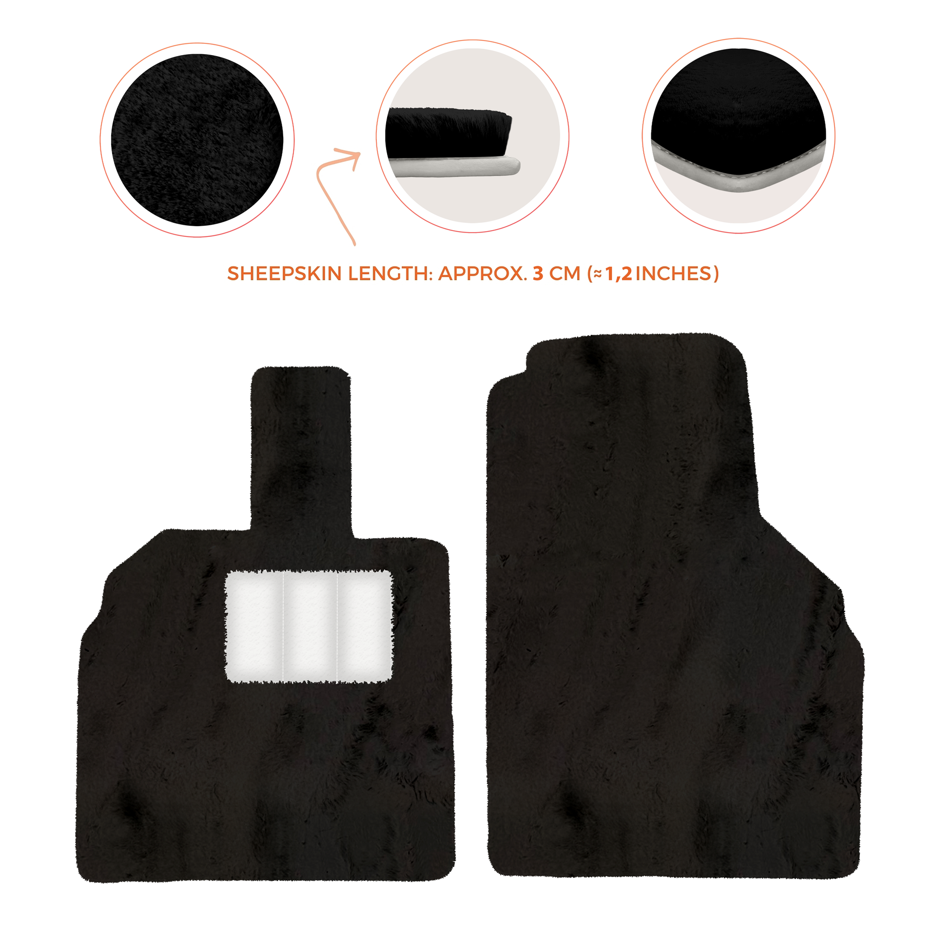 Luxury Sheepskin Floor Mats for Lamborghini Urus (2018-2026)