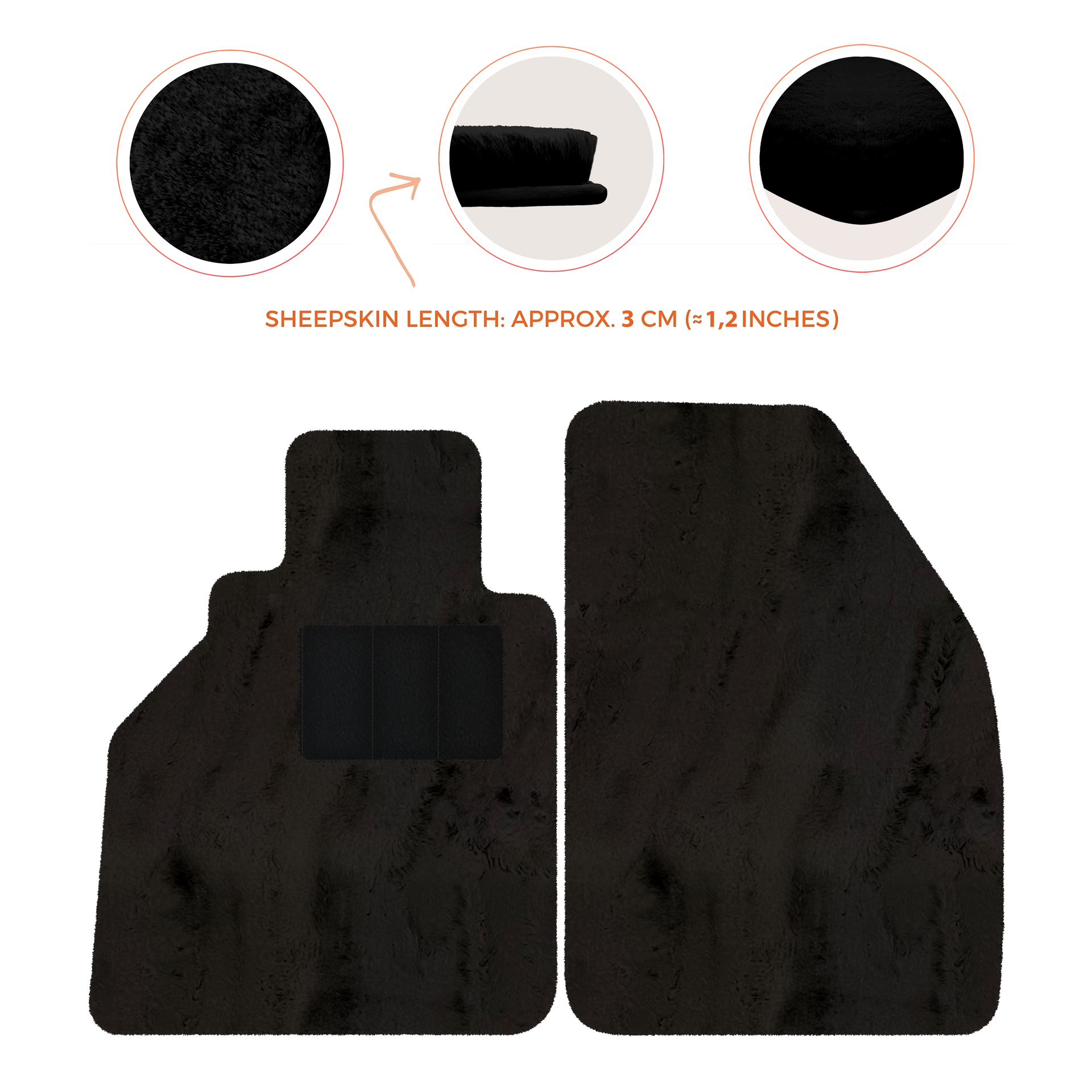 Premium Sheepskin Floor Mats for Porsche 986 Boxster (1996-2004)