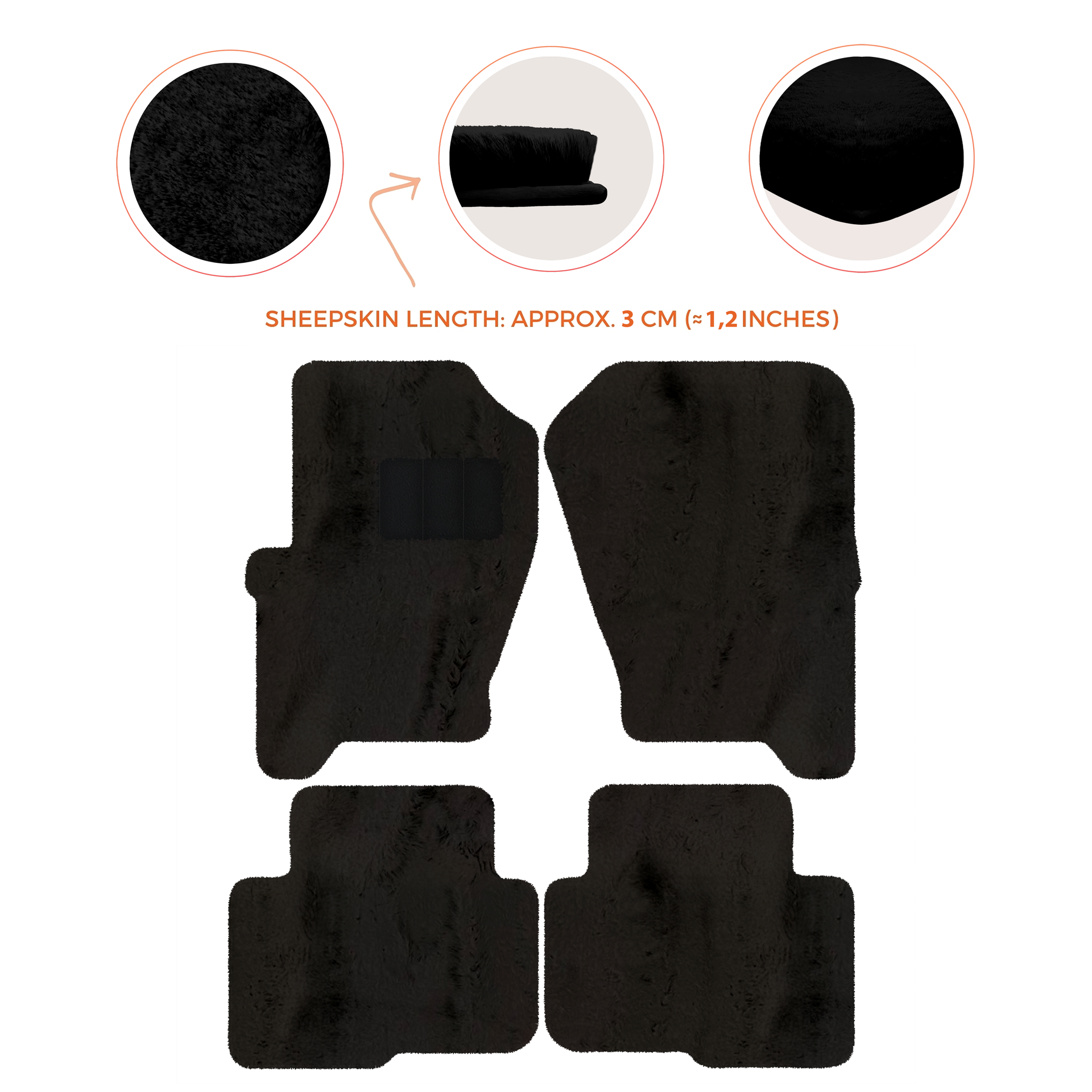 Premium Sheepskin Floor Mats for Land Rover Freelander (2007-2012)