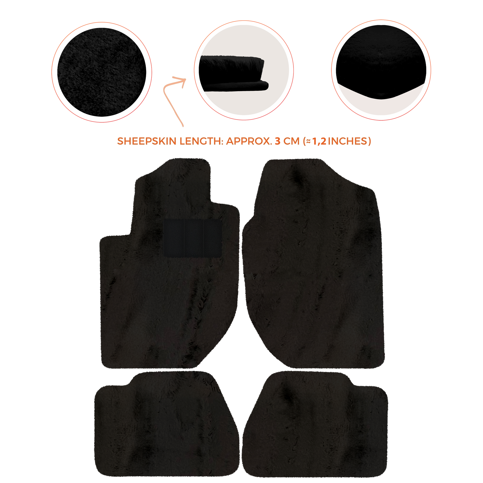 Premium Sheepskin Floor Mats for Land Rover Freelander (1997-2003)