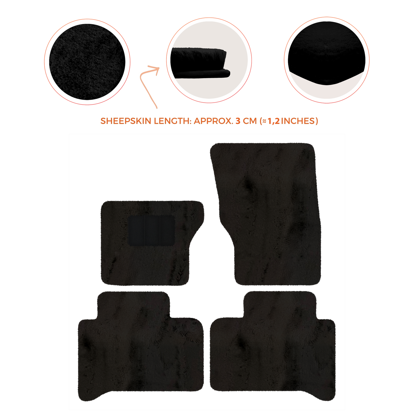 Luxury Sheepskin Floor Mats for Range Rover Velar (2017-2024)